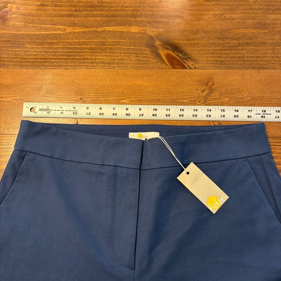 Boden Women's Cropped Dress Pant 14 Cropped Classic Cotton Timeless Trouser Blue - Picture 5 of 10